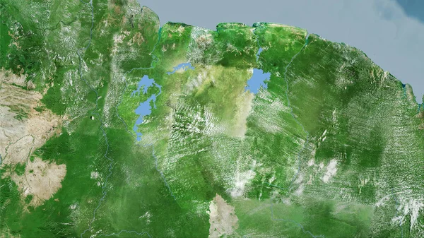 Suriname Área Mapa Satélite Projeção Estereográfica Composição Bruta Camadas Raster — Fotografia de Stock