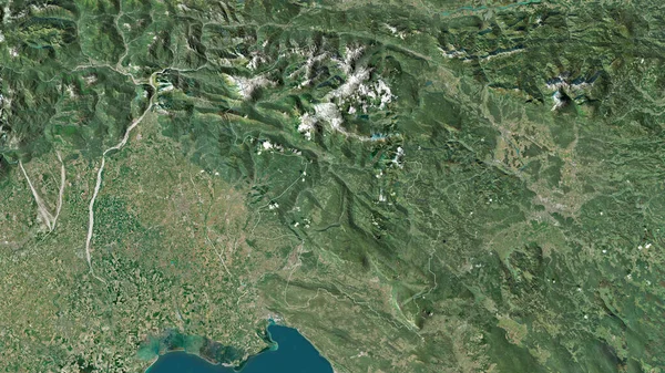Goriska Sloveniens Statistiska Region Satellitbilder Form Som Skisseras Mot Dess — Stockfoto