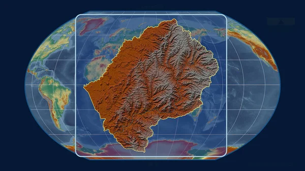 Zoomed Ενόψει Του Lesotho Σκιαγραφεί Προοπτικές Γραμμές Σχέση Ένα Παγκόσμιο — Φωτογραφία Αρχείου