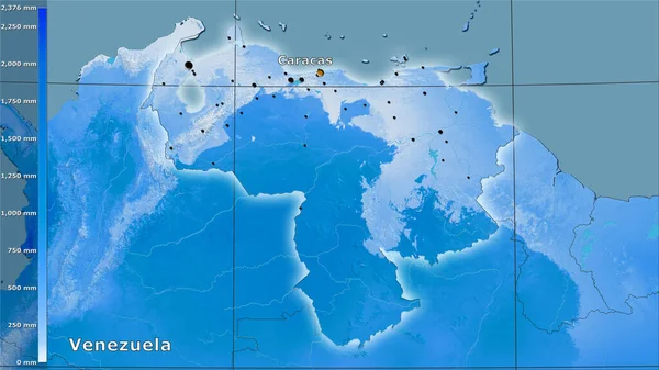 Précipitations Des Quartiers Les Froids Région Venezuela Dans Projection Stéréographique — Photo