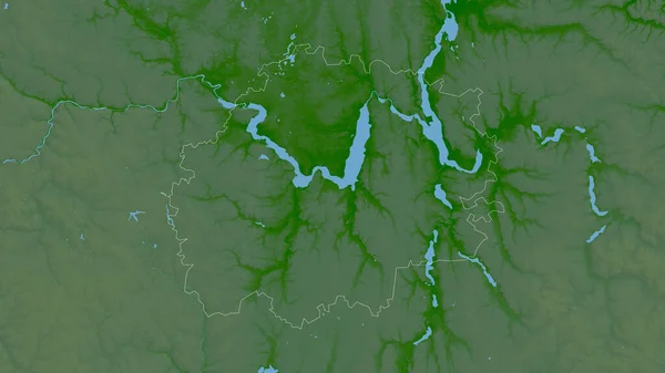 Ryazan Región Rusia Datos Sombreado Colores Con Lagos Ríos Forma — Foto de Stock