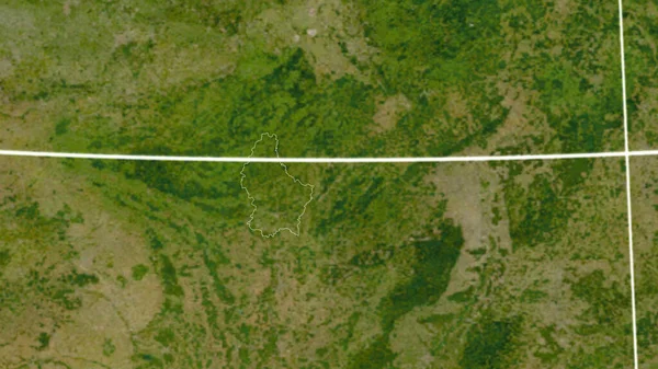 Luxemburg Szomszédság Távoli Perspektíva Ország Körvonalaival Műholdas Képek — Stock Fotó
