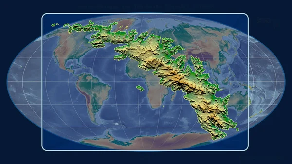 Zoomad Med Tanke Sydgeorgien Skissera Med Perspektiv Linjer Mot Global — Stockfoto