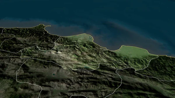 サムスン トルコの州が拡大し 強調した 衛星画像 3Dレンダリング — ストック写真