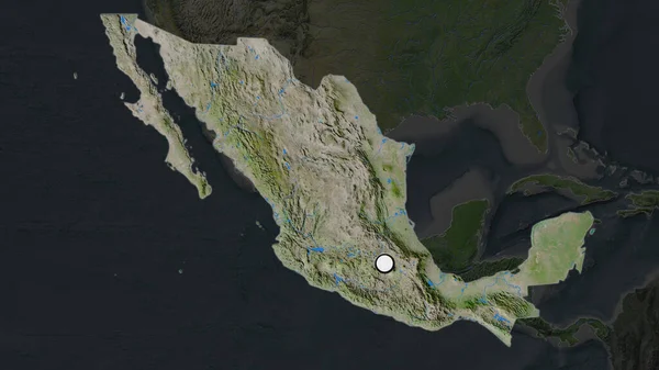 Zona Destacada México Con Punto Capital Mapa Desaturado Barrio Imágenes —  Fotos de Stock