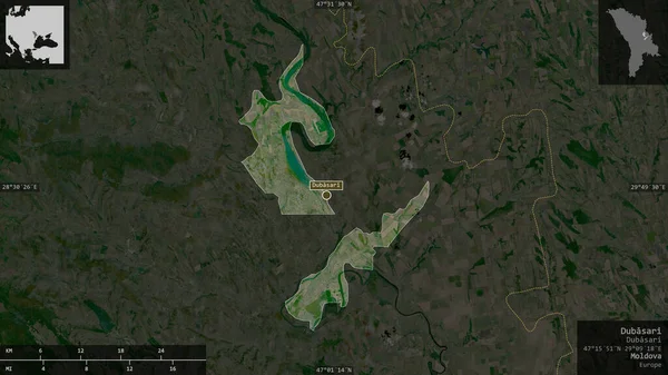 Dubasari Район Молдови Супутникові Знімки Форма Представлена Проти Своєї Країни — стокове фото