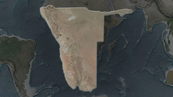 Namibië Gebied Uitgebreid Gloeide Een Donkere Achtergrond Van Haar Omgeving — Stockfoto