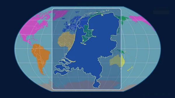 Втілені Точки Зору Нідерландів Які Відповідають Перспективним Лініям Глобальній Карті — стокове фото