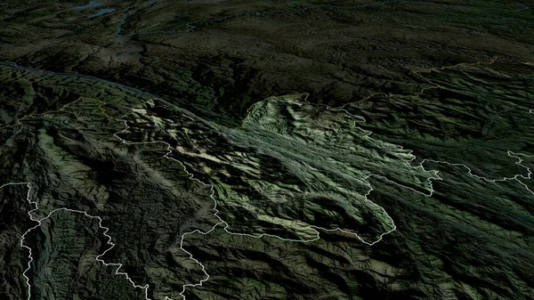 Lao Cai Provinz Vietnam Vergrößert Und Hervorgehoben Satellitenbilder Rendering — Stockfoto