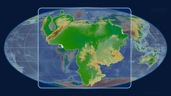 Zoomed Ενόψει Της Βενεζουέλας Σκιαγραφήσει Προοπτικές Γραμμές Έναντι Ενός Παγκόσμιου — Φωτογραφία Αρχείου