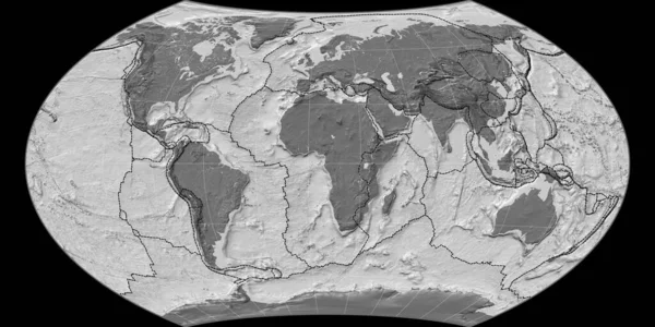 Παγκόσμιος Χάρτης Στην Προβολή Του Βάγκνερ Viii Επικεντρωμένος Στο Ανατολικό — Φωτογραφία Αρχείου