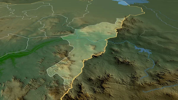 Adamawa Estado Nigéria Ampliou Destacou Principais Características Paisagem Física Renderização — Fotografia de Stock