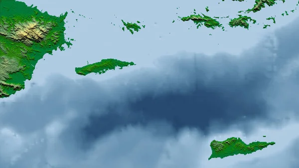 Islas Vírgenes Estados Unidos Primer Plano Perspectiva Del País Sin — Foto de Stock