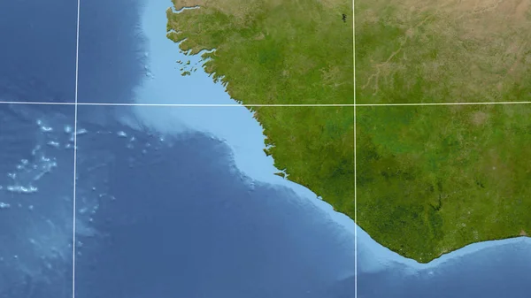 シエラレオネ アウトラインなしで遠くの視点 衛星画像 — ストック写真