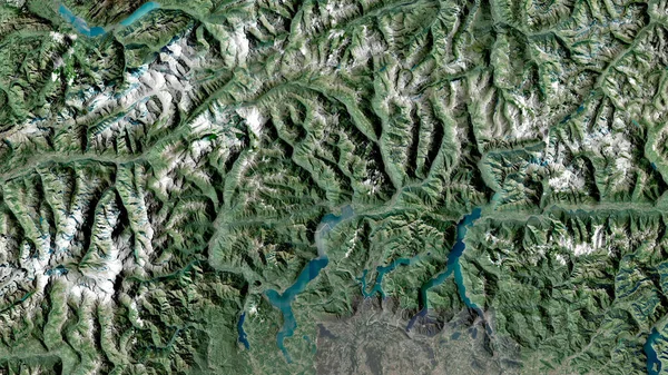 Ticino Kantonen Schweiz Satellitbilder Form Som Skisseras Mot Dess Landområde — Stockfoto