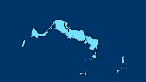 Area Delle Isole Turks Caicos Sulla Mappa Delle Divisioni Amministrative — Foto Stock