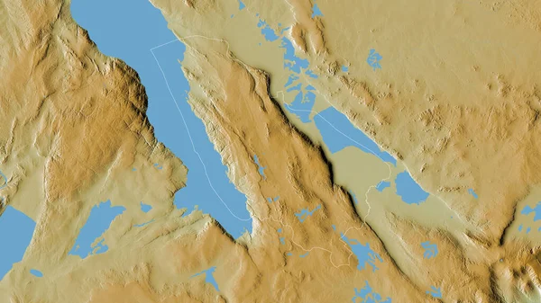 タンザニアのルクワ地方 湖や川と色シェーダーデータ 形状は その国の領域に対して概説 3Dレンダリング — ストック写真