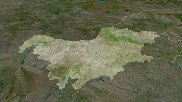 Nordväst Provinsen Sydafrika Zoomas Och Betonas Satellitbilder Rendering — Stockfoto
