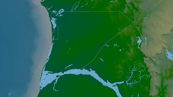 Trarza Wilayah Mauritania Data Warna Warni Shader Dengan Danau Dan — Stok Foto