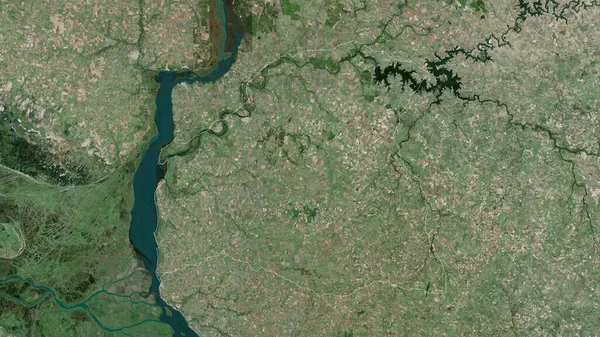 Soriano Uruguay Satellitbilder Form Som Skisseras Mot Dess Landområde Rendering — Stockfoto