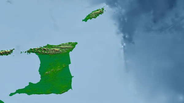 Trinidad Tobago Primer Plano Perspectiva Del País Sin Esbozo Mapa — Foto de Stock