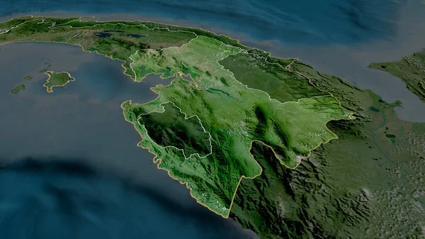 Daríen Provincia Panamá Zoomed Destacó Imágenes Satélite Renderizado — Foto de Stock