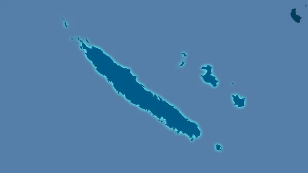 Área Nueva Caledonia Mapa Sólido Proyección Estereográfica Composición Cruda Capas — Foto de Stock