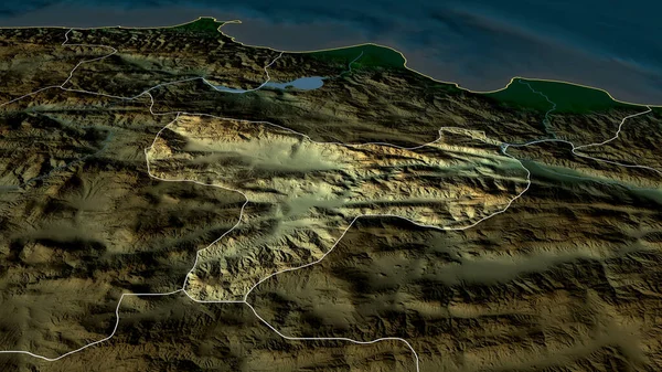 Amasya Provincia Della Turchia Zoomato Evidenziato Principali Caratteristiche Del Paesaggio — Foto Stock