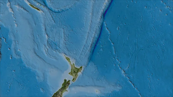 Barrios Placa Tectónica Kermadec Mapa Satélite Proyección Van Der Grinten —  Fotos de Stock