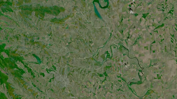 Criuleni Distriktet Moldavien Satellitbilder Form Som Skisseras Mot Dess Landområde — Stockfoto