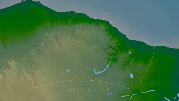 Marqab Bezirk Von Libyen Farbige Shader Daten Mit Seen Und — Stockfoto