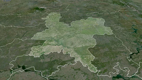 Kirov Regionen Ryssland Zoomade Och Markerade Satellitbilder Rendering — Stockfoto