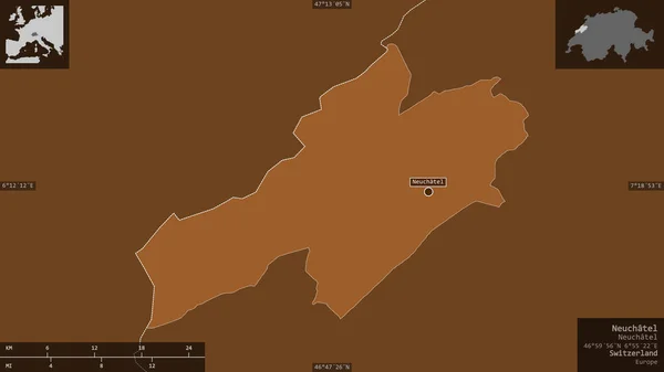 Neuchatel Sviçre Kantonu Gölleri Nehirleri Olan Katı Yapılar Ülke Alanına — Stok fotoğraf