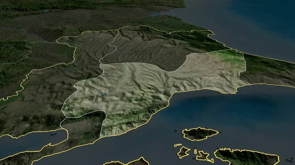 Tekirdag Province Turquie Zoomé Mis Évidence Imagerie Satellite Rendu — Photo