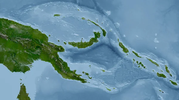 Papua Nahaufnahme Des Landes Keine Umrisse Satellitenbilder — Stockfoto