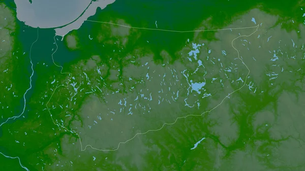 Warmian Masurian Voivodato Polonia Datos Sombreado Colores Con Lagos Ríos —  Fotos de Stock