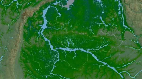 Khanty Mansiy Autonomous Province Russia Colored Shader Data Lakes Rivers — Stock Photo, Image