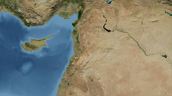 Siria Prospettiva Ravvicinata Del Paese Nessun Contorno Immagini Satellitari — Foto Stock