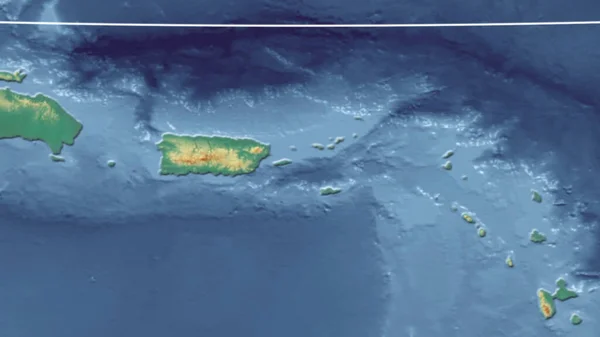 Islas Vírgenes Estados Unidos Barrio Perspectiva Distante Sin Contorno Mapa —  Fotos de Stock