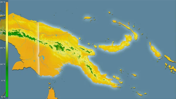 Temperatura Media Del Quartiere Più Caldo Della Papua Nuova Guinea — Foto Stock