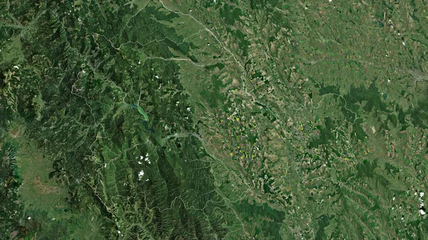 ルーマニアの郡名 衛星画像 形状は その国の領域に対して概説 3Dレンダリング — ストック写真