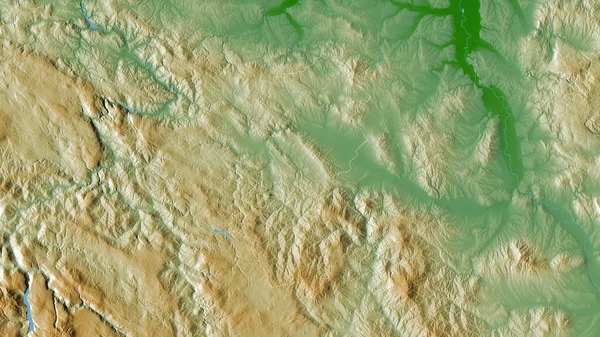 Moravicki District Serbia Colored Shader Data Lakes Rivers Shape Outlined — Stock Photo, Image