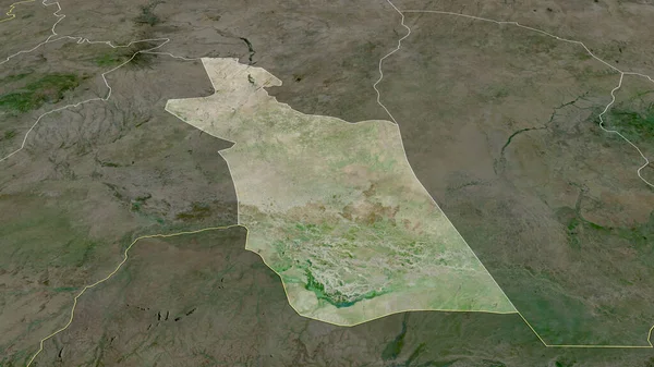 Darfur Oriental Estado Sudán Acercó Destacó Imágenes Satélite Renderizado — Foto de Stock