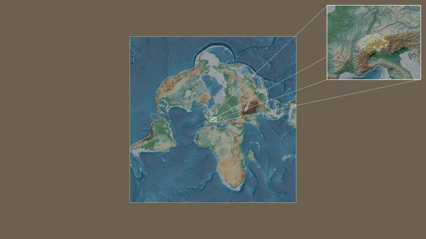 Área Ampliada Ampliada Suiza Extraída Del Mapa Gran Escala Del — Foto de Stock