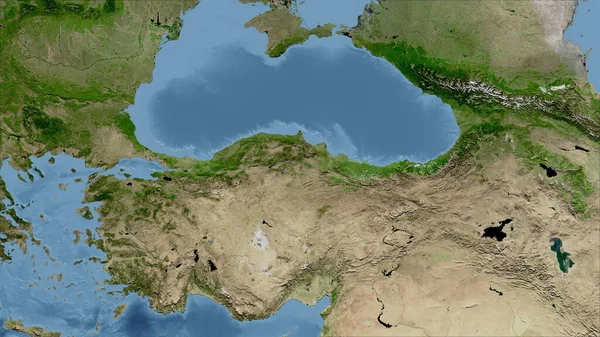 Turquie Perspective Rapprochée Pays Pas Grandes Lignes Imagerie Satellite — Photo