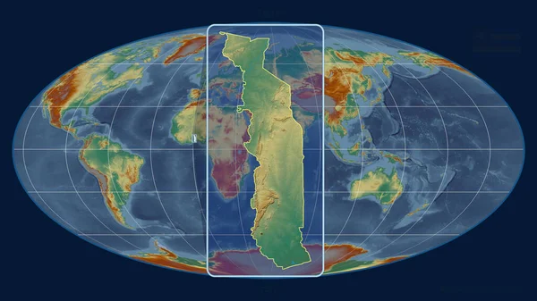Vue Agrandie Togo Avec Des Lignes Perspective Par Rapport Une — Photo