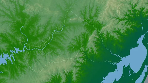 Cerro Largo Διαμέρισμα Της Ουρουγουάης Χρωματιστά Δεδομένα Σκίασης Λίμνες Και — Φωτογραφία Αρχείου