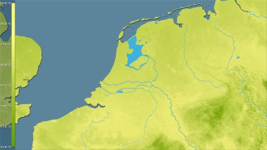 Efsanevi stereografik projeksiyondaki Hollanda bölgesinin ortalama sıcaklığı - raster tabakalarının ham bileşimi