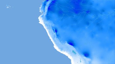 Stereografik projeksiyondaki yıllık yağış haritasında Peru bölgesi - raster katmanlarının ham bileşimi