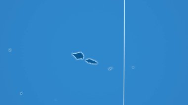 Samoa. Mahalle - dış hatları olmayan uzak perspektif. Sadece şekiller - kara / okyanus maskesi